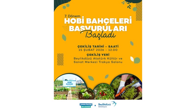 7.Dönem Hobi Bahçeleri Başvuruları Başlıyor
