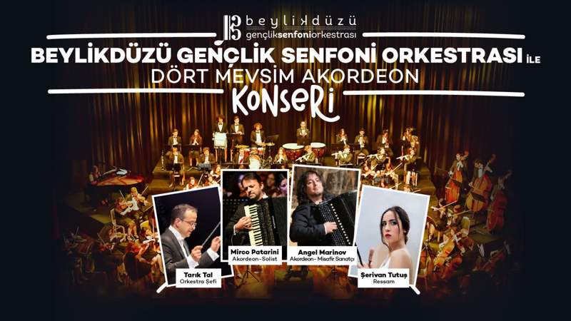 Beylikdüzü Gençlik Senfoni Orkestrası ile Dört Mevsim Akordeon Konseri – Mirko Paterini (Akordeon)